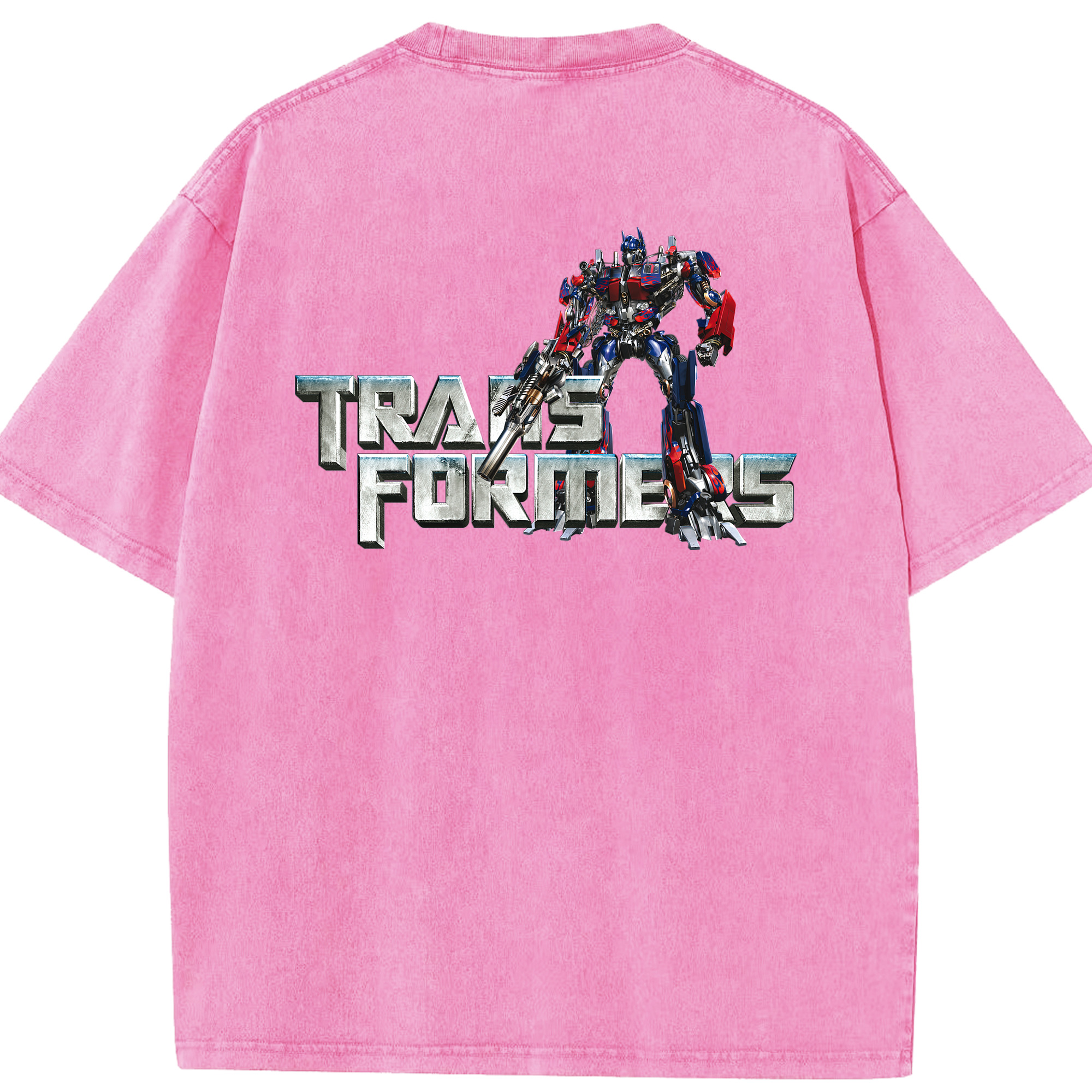 （画像用）  綿100% ヴィンテージ風 半袖Tシャツ（背面プリント）
